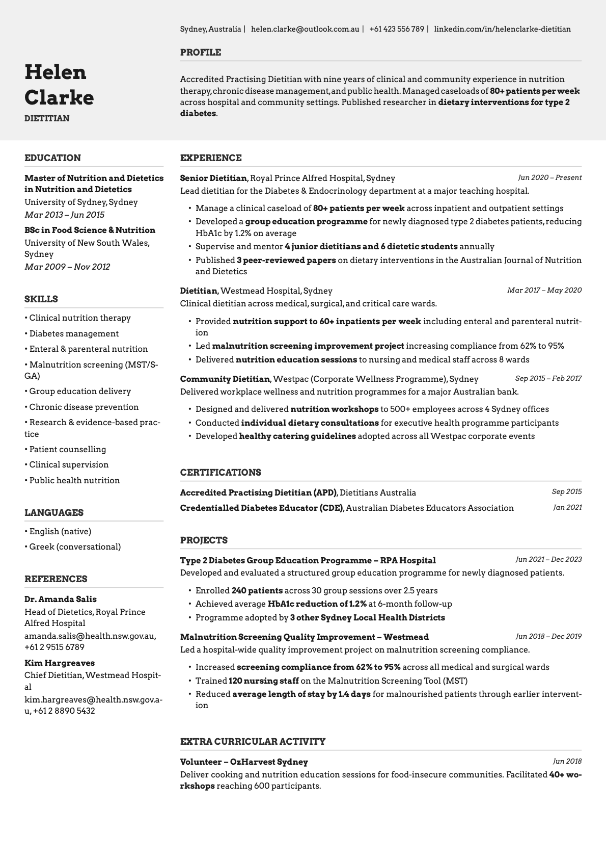 Limestone resume template preview