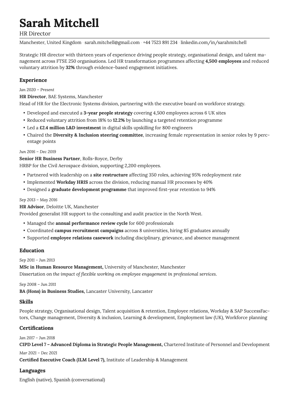 Nickel resume template preview