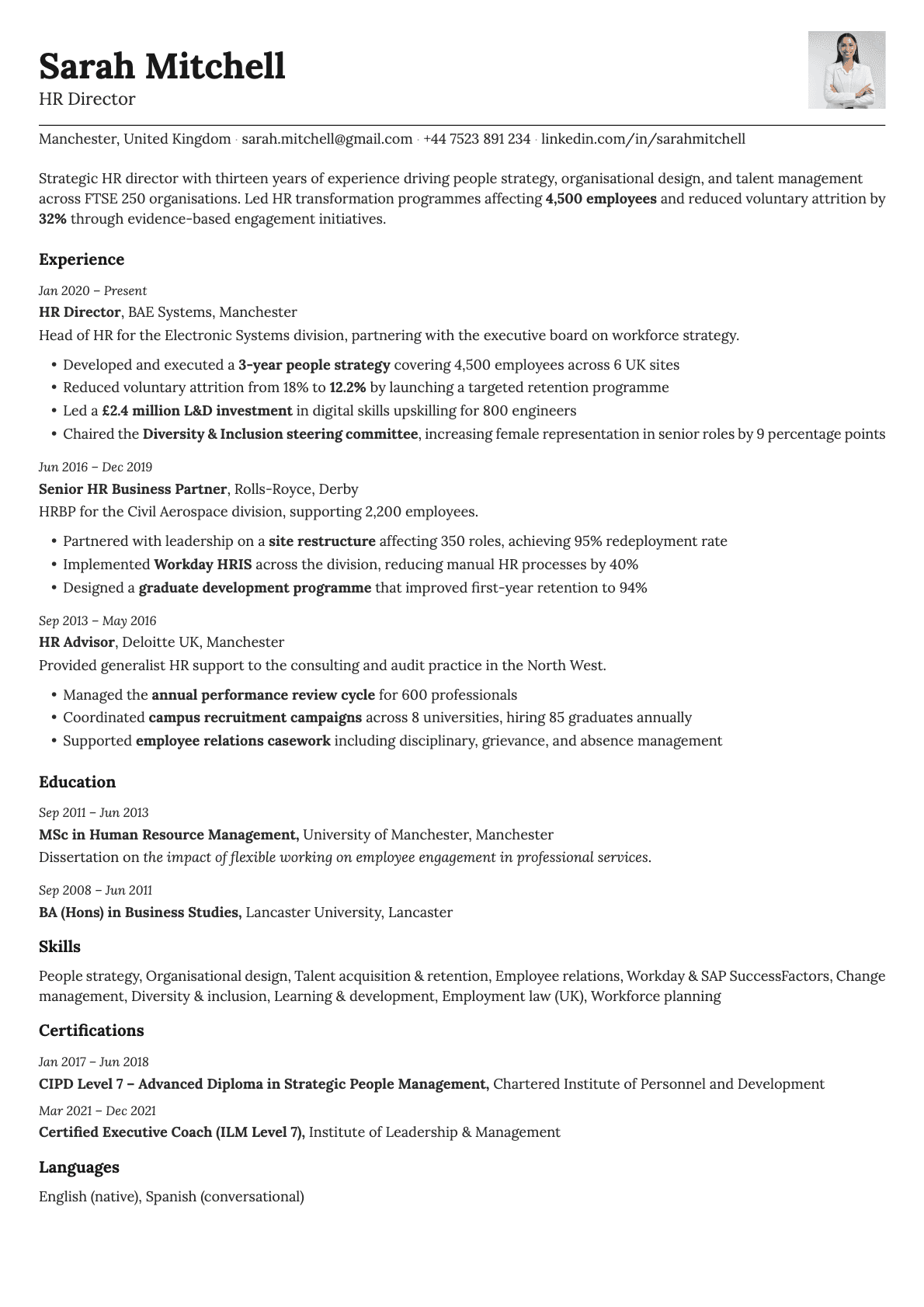 Nickel Photo resume template preview